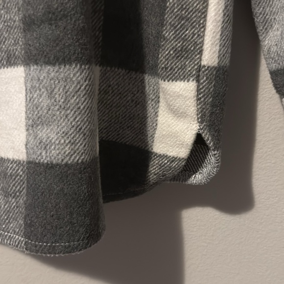 BB DAKOTA Buffalo Plaid Jacket Womens Sm Oversized Buttons Pockets Soft EUC - Picture 8 of 9